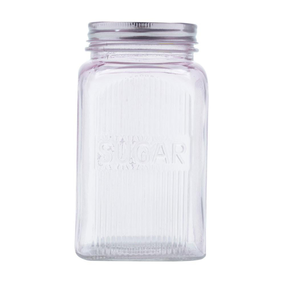 Pote de Vidro com tampa Sugar 10 X 10 X 18 Cm