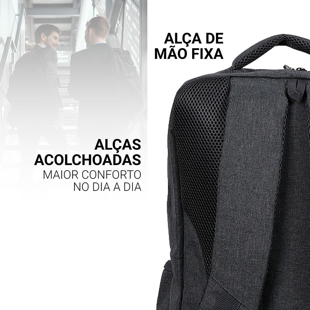 Mochila Office Isiway Para Notebook Com Amplo Espaço Interno Isibrás