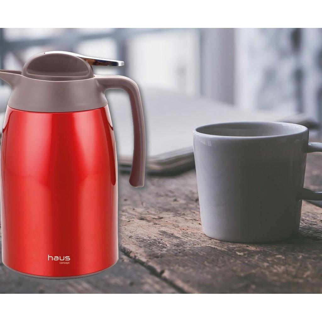 Garrafa Térmica Curve 1,6 L 13,8 x 17,5 x 24,5 cm - Vermelha Haus