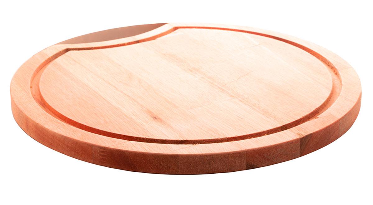 Tábua em madeira liptus com alça em inox 20x2cm