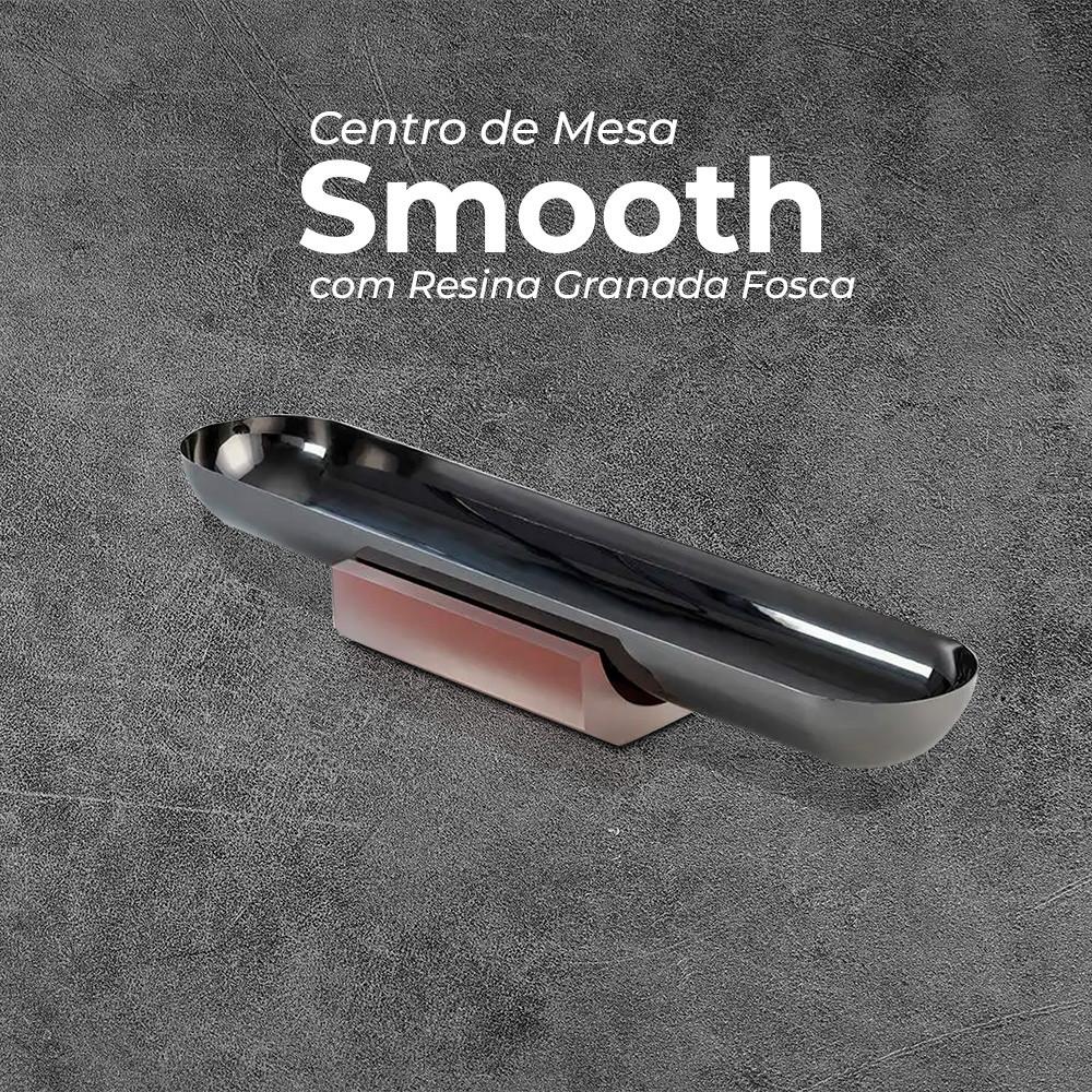 Centro de Mesa St. James Smooth Com Resina Granada Fosca Ciência Ótica E Design