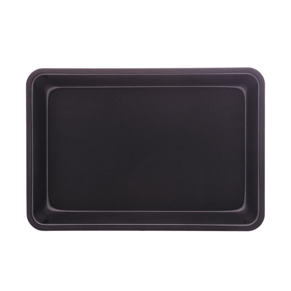 Assadeira retangular antiaderente de aço carbono 28x17x3cm
