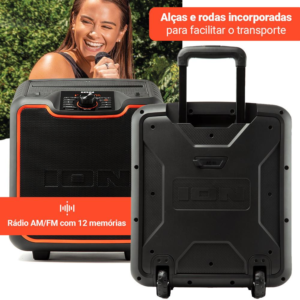 Alto Falante Portátil Sem Fio 120 Watts IPX5 Resistente A Água Com Microfone