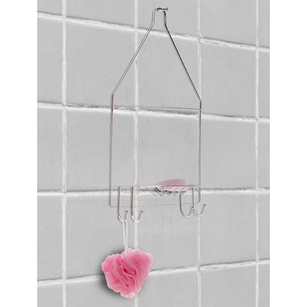 Porta Shampoo cromado - 24,5x11x48cm
