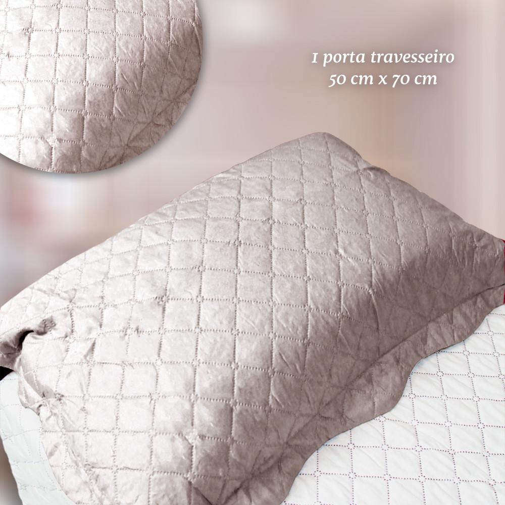 Colcha Queen Dyuri Com Toque De Sofisticação E Conforto E Porta Travesseiro