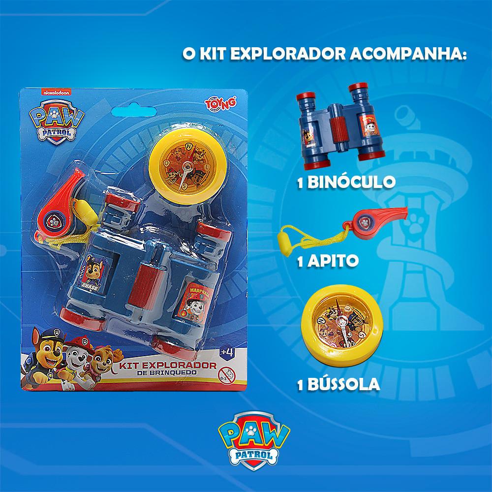 Brinquedo Kit Patrulha Canina Explorador Com Binóculo, Bússola E Apito Toyng