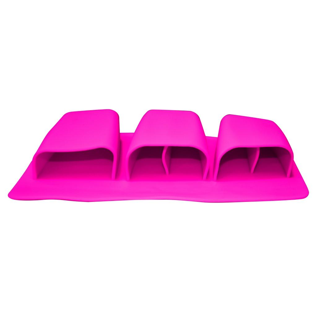 Suporte em silicone com fixação em espelho ou vidro para organização de produtos