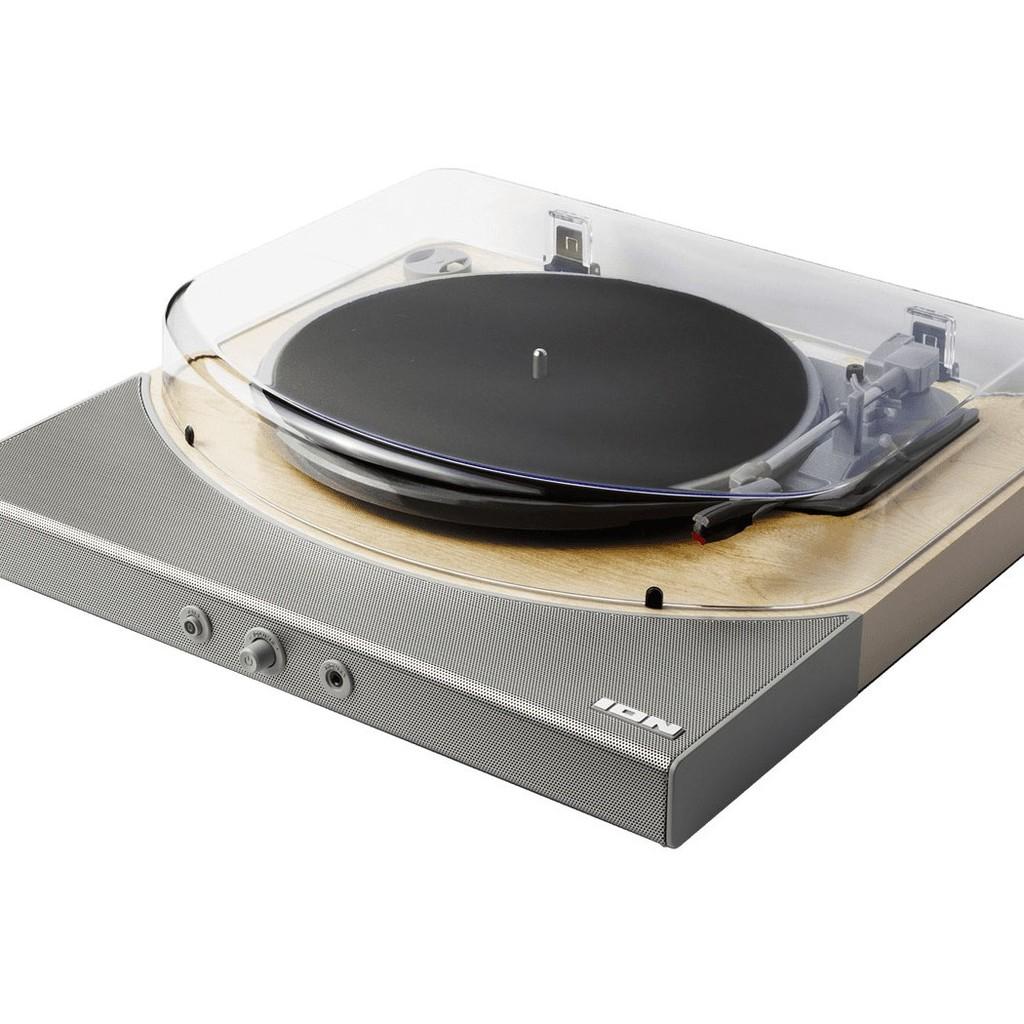Toca-discos vinil c/ conversor digital, alto-falante estéreo e transmissão remota de áudio