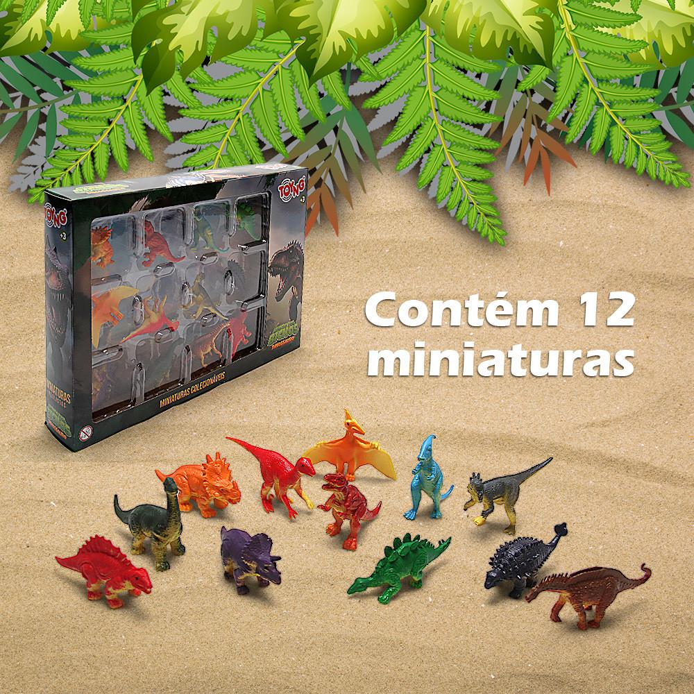 Brinquedo Miniaturas Realistas Dinossauros Explorar e Colecionar Toyng