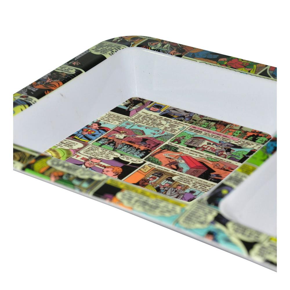 Petisqueira Melamine Retangular DC Comics Colorida