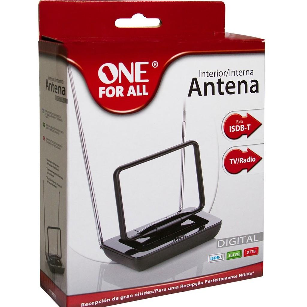 Antena Interna para TV Aberta de Sinal Digital HD, Telescópica, UHF / VHF e Rádio FM