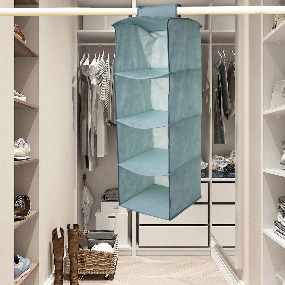 Organizador de Closet para pendurar com 4 prateleiras - 30x30x84cm