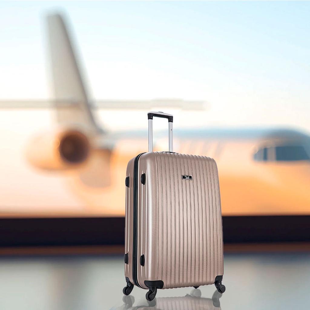 Kit com 3 Malas Macaíba (P/M/G) Champanhe