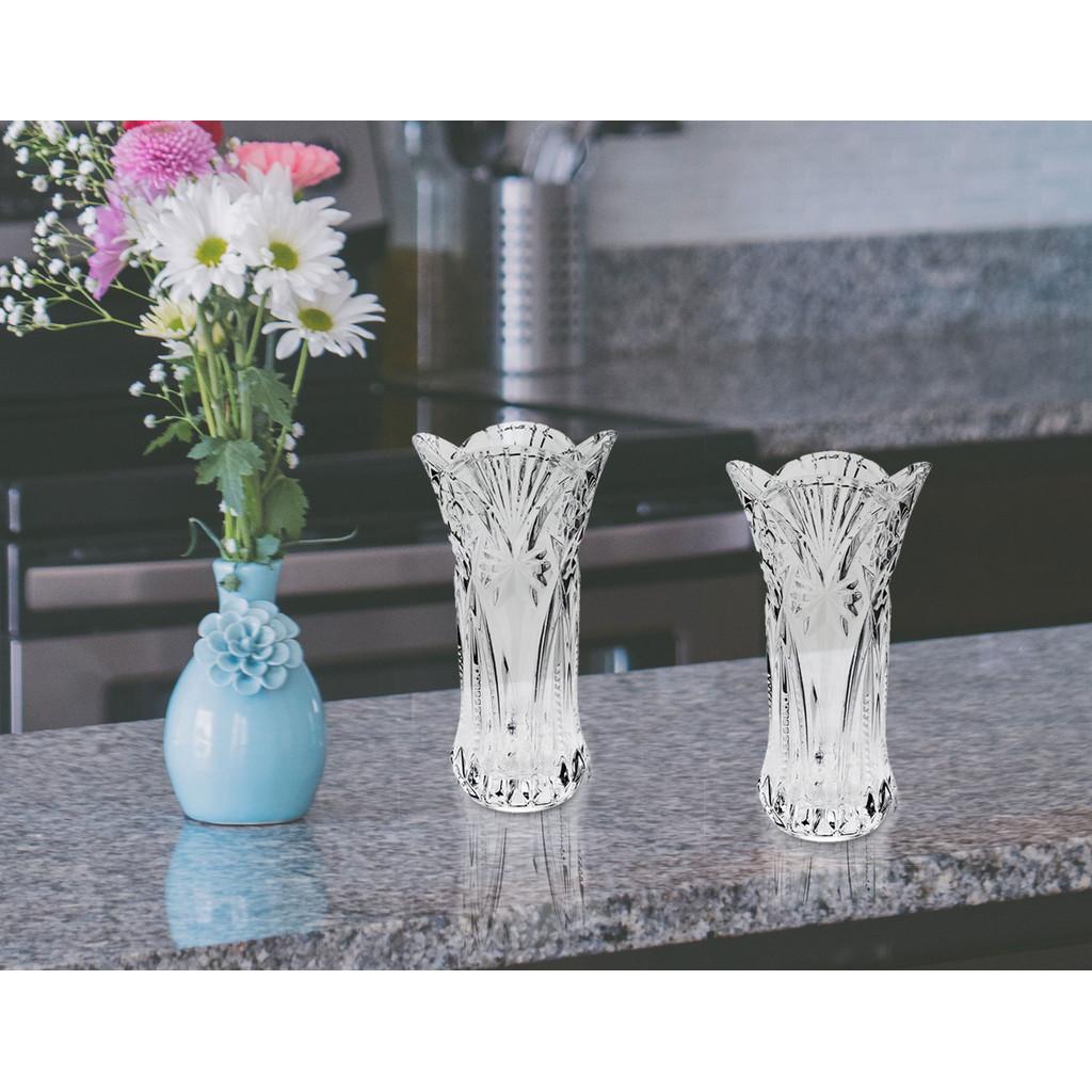 Vaso de vidro Petals 15x11x28cm transparente