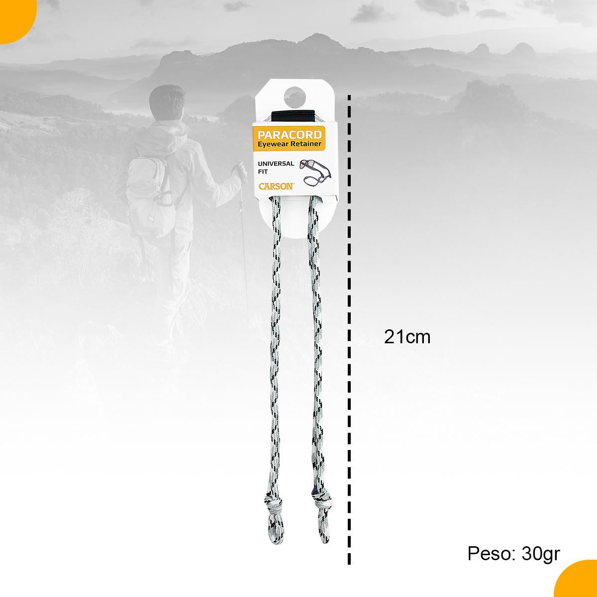 Cordão Salva Óculos Paracord Carson Ajuste Universal Seguro