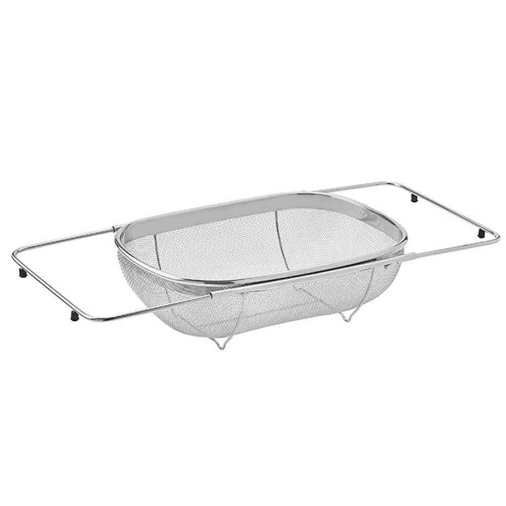 Cesto para Lavar Frutas e Verduras Aço Inox - Verona 56 x 24,5 x 11 cm - Brinox