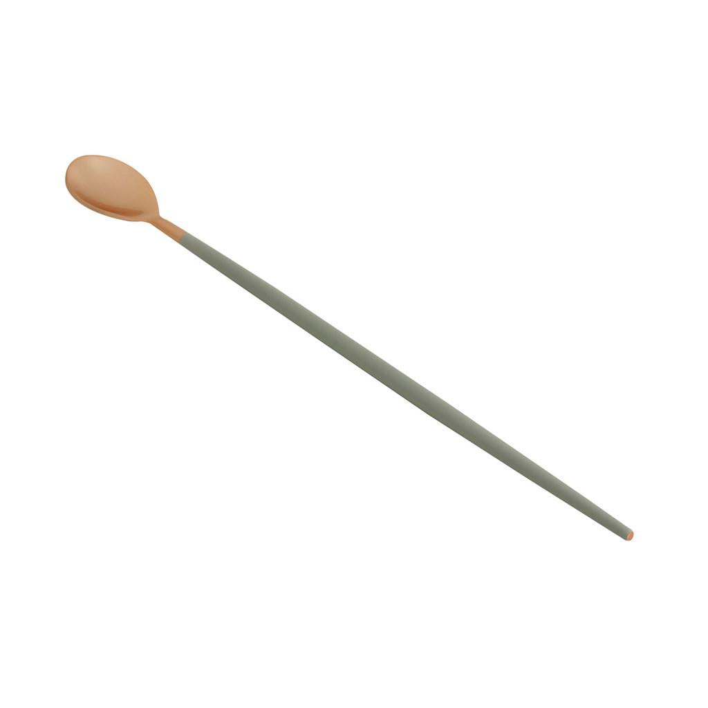 Colher em aço inox Bailarina Tokyo 30cm rosé gold/cinza