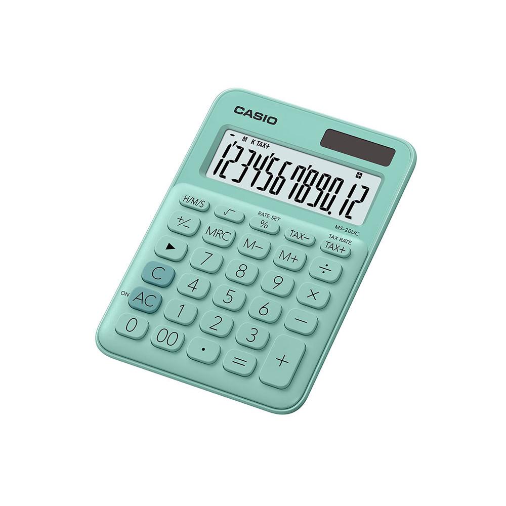 Calculadora compacta Casio de mesa c/ visor amplo 12 dígitos