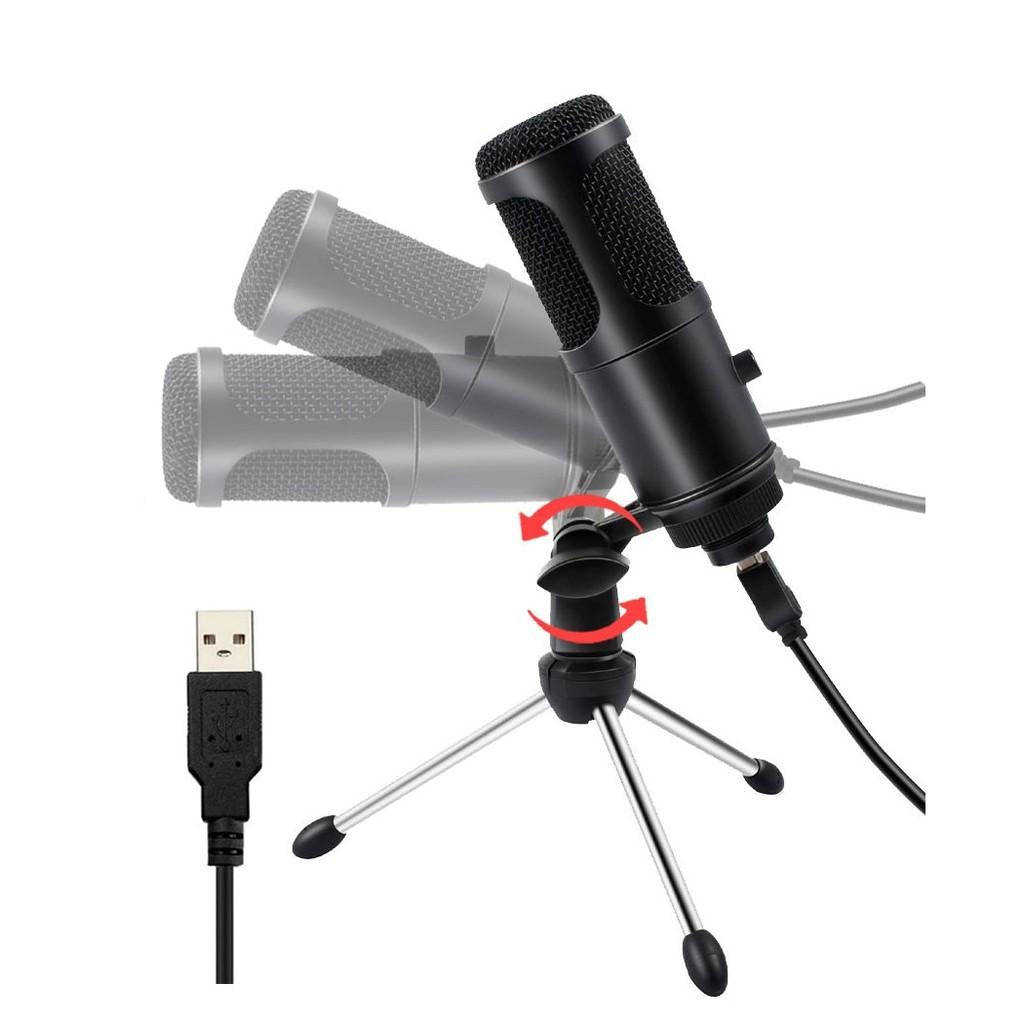 Microfone Condensador USB para estúdio de Som, PC, MAC e PS4