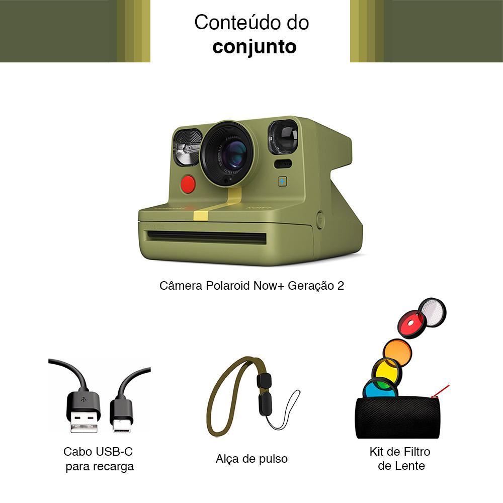 Câmera Instantânea Polaroid Now+ 2ª Geração Bluetooth Sustentável Com 5 Filtros De Lente