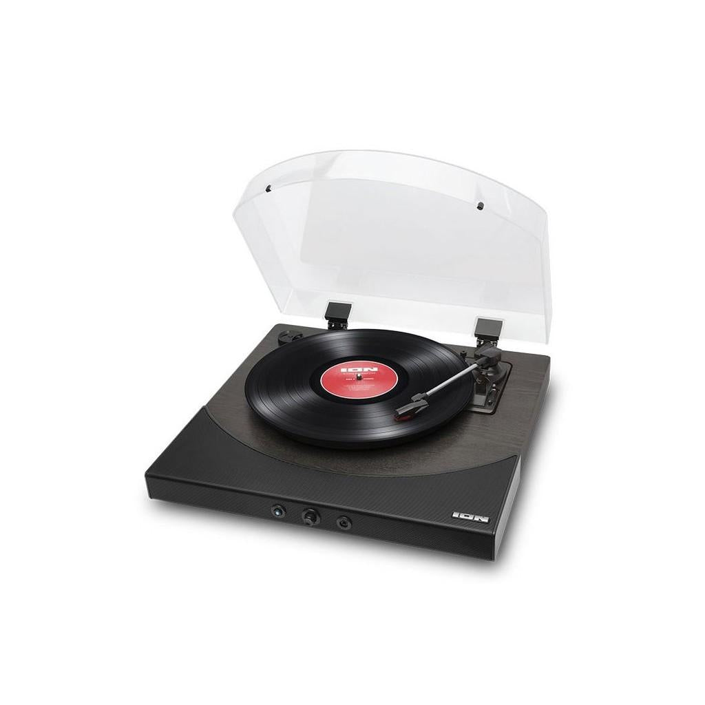 Toca-discos vinil c/ conversor digital, alto-falante estéreo e transmissão remota de áudio