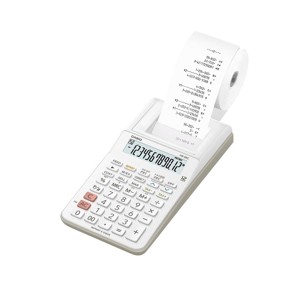Calculadora Casio c/ impressora, 12 dígitos HR-8RC