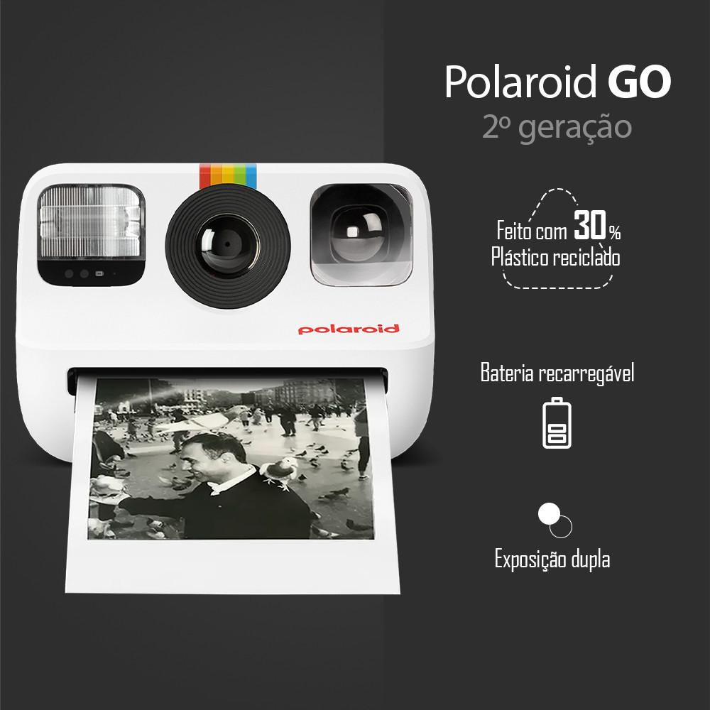 Câmera Instantânea Polaroid Go 2ª Geração Sustentável Com Espelho Para Selfie