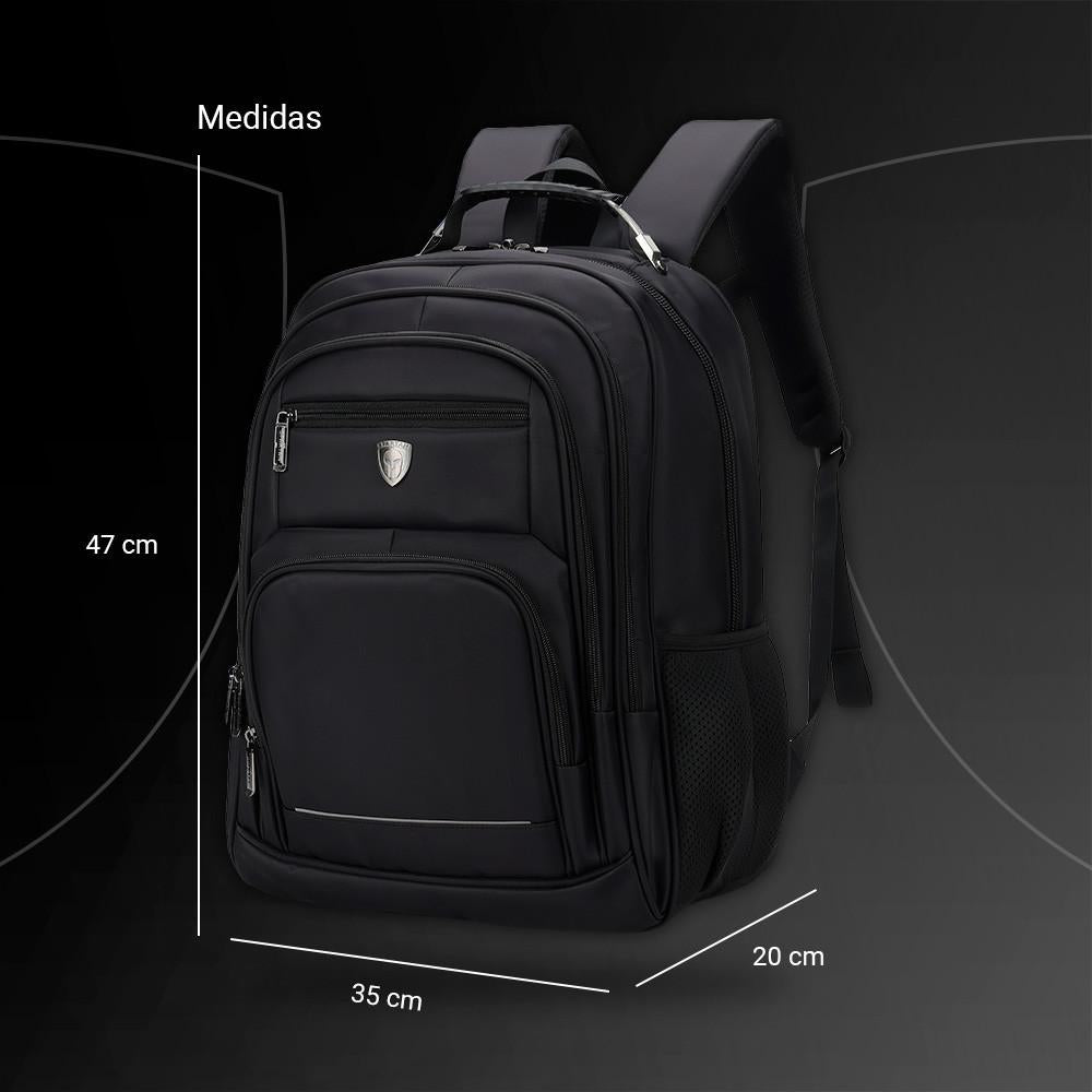 Mochila Spartan Com Cabo De Aço E Compartimento Para Notebook Isibrás