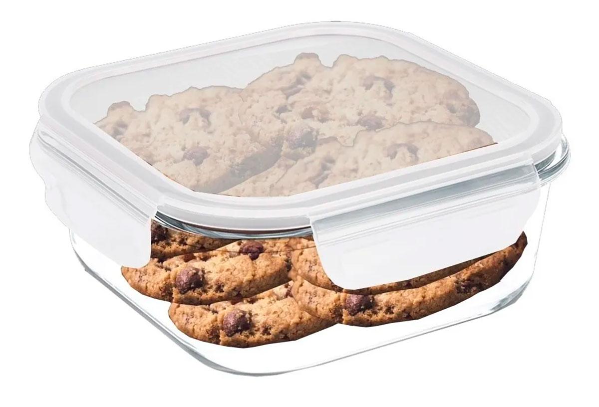 Pote Quadrado Hermético 320Ml Lock&Stock