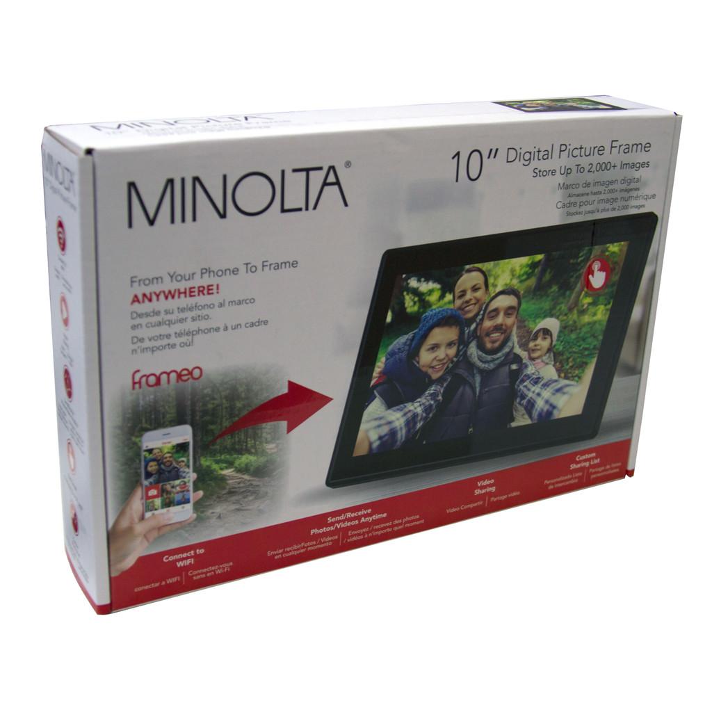Porta-Retratos Digital inteligente Minolta Smart MN632 Wi-Fi LCD 10´´ Touch Screen 8GB