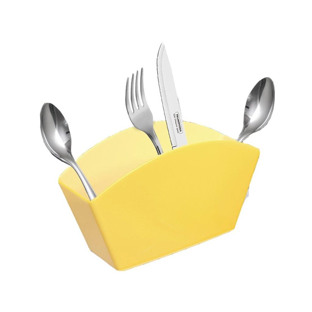 Escorredor de Talheres Basic 21,5 x 10,6 x 4,5 cm - Amarelo Coza