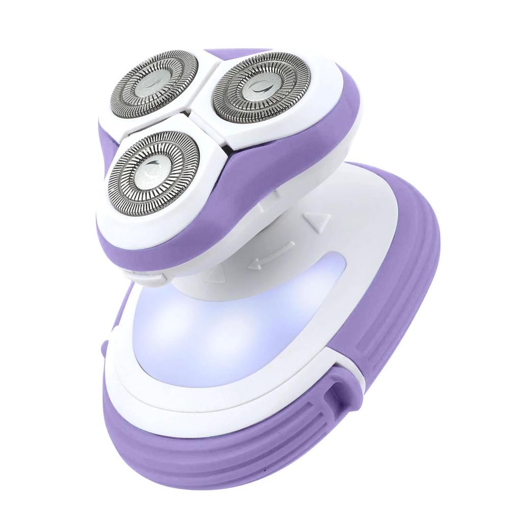 Removedor Elétrico De Pelos Com Luz LED E 3 Cabeças Impermeáveis Sem Fio