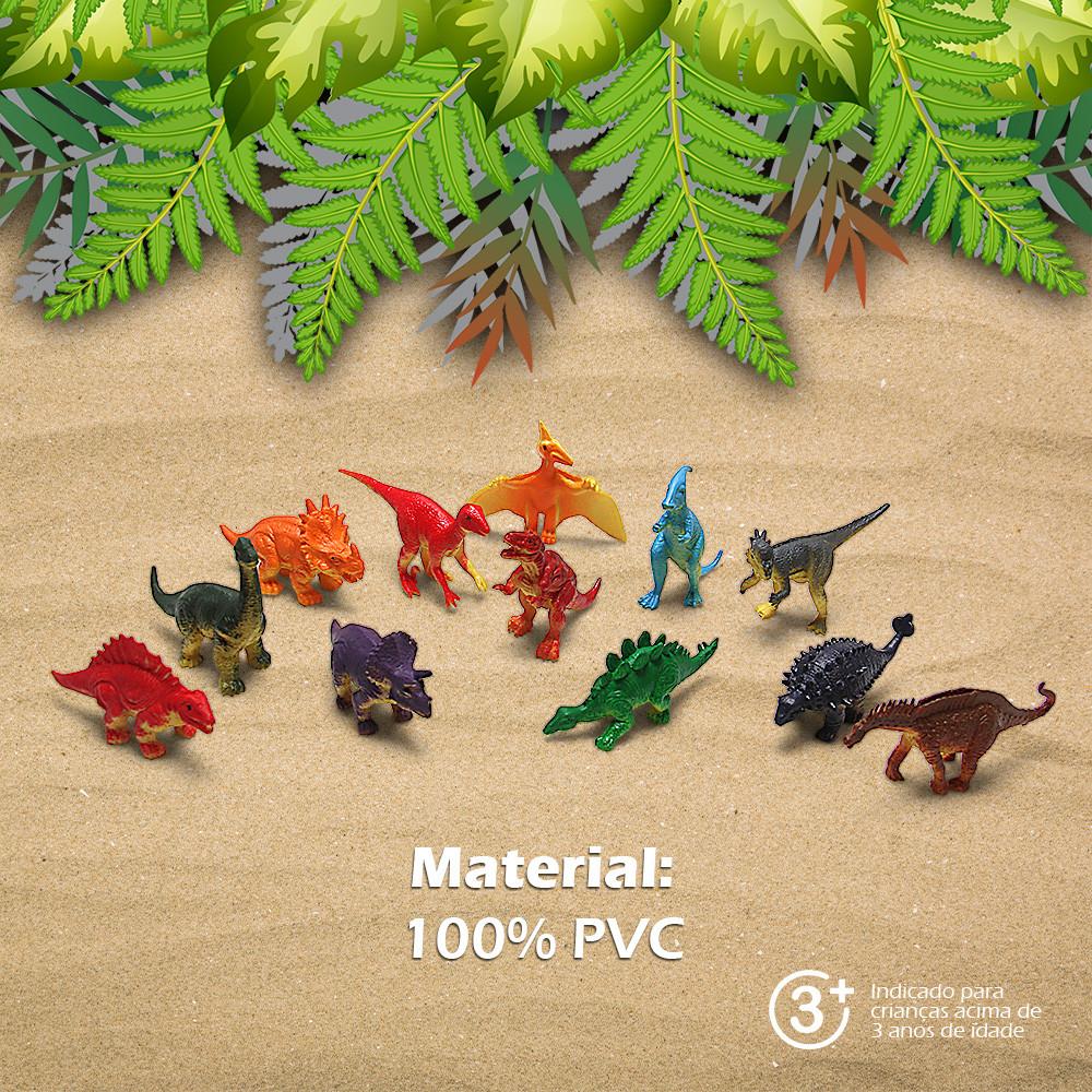 Brinquedo Miniaturas Realistas Dinossauros Explorar e Colecionar Toyng