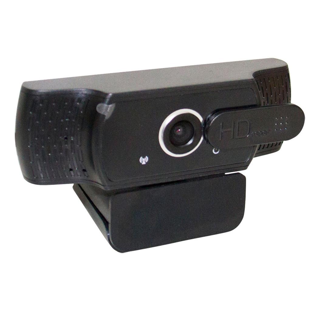 Webcam Full HD 1080p para videochamadas com microfone e clip