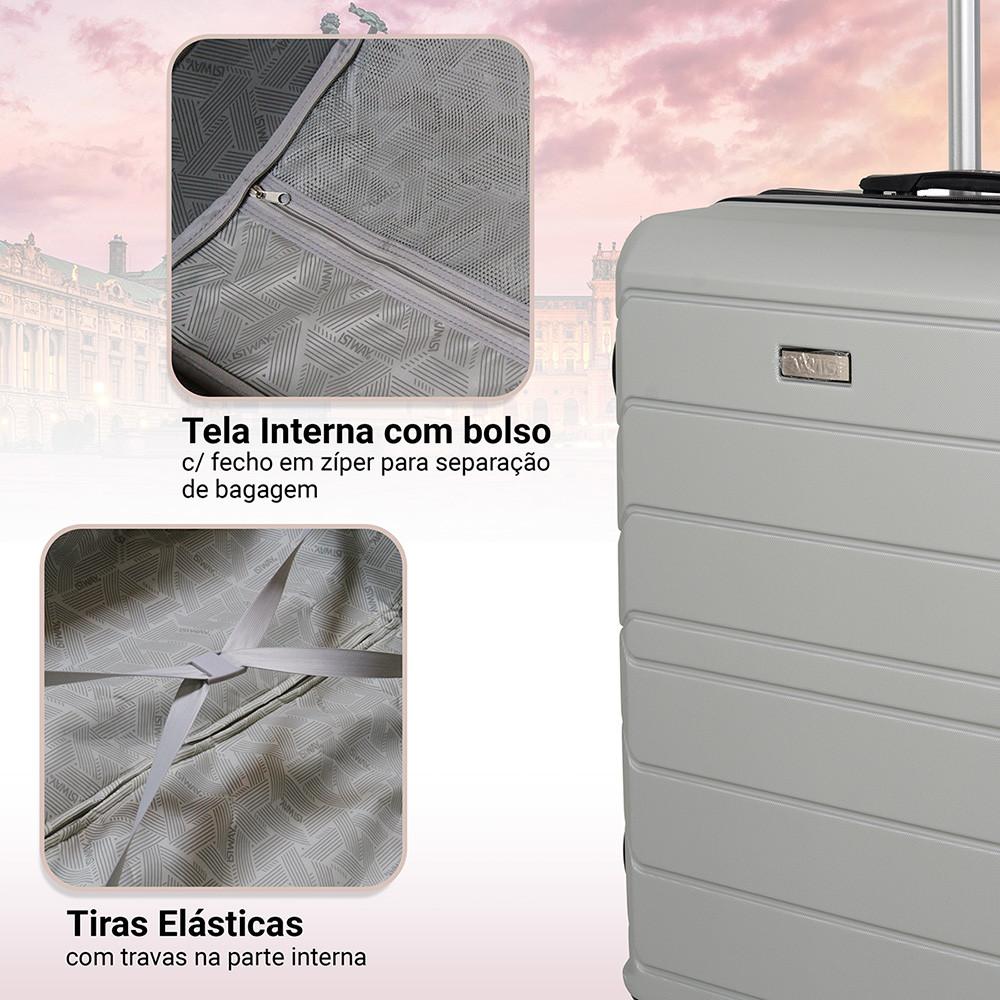 Mala ABS Viena M 23 Kg Expansível E Ultra Resistente Isibrás