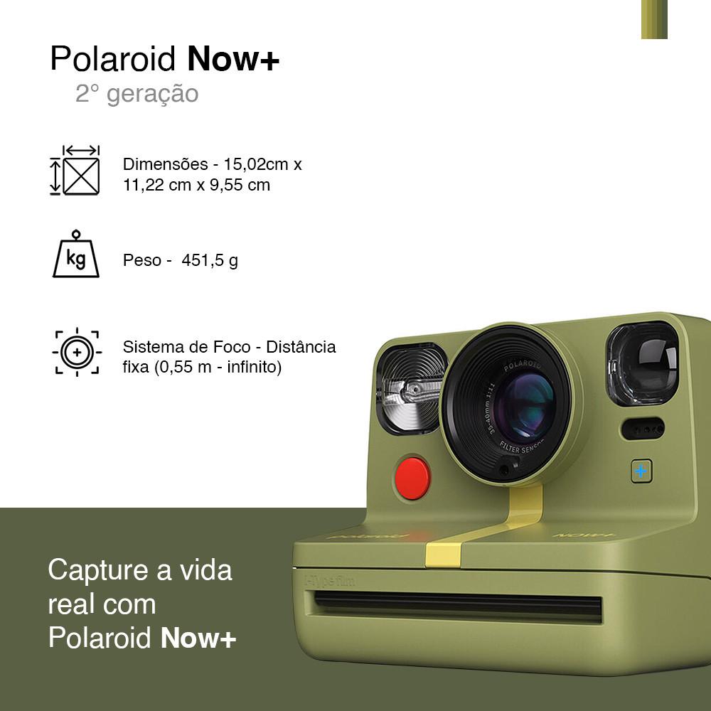 Câmera Instantânea Polaroid Now+ 2ª Geração Bluetooth Sustentável Com 5 Filtros De Lente
