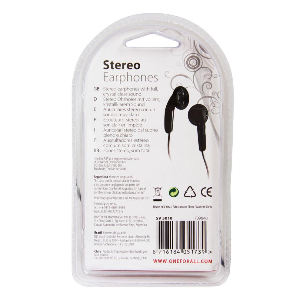 Fone de Ouvido Estéreo ´Full Sound´ Tipo Earphone cor Preta