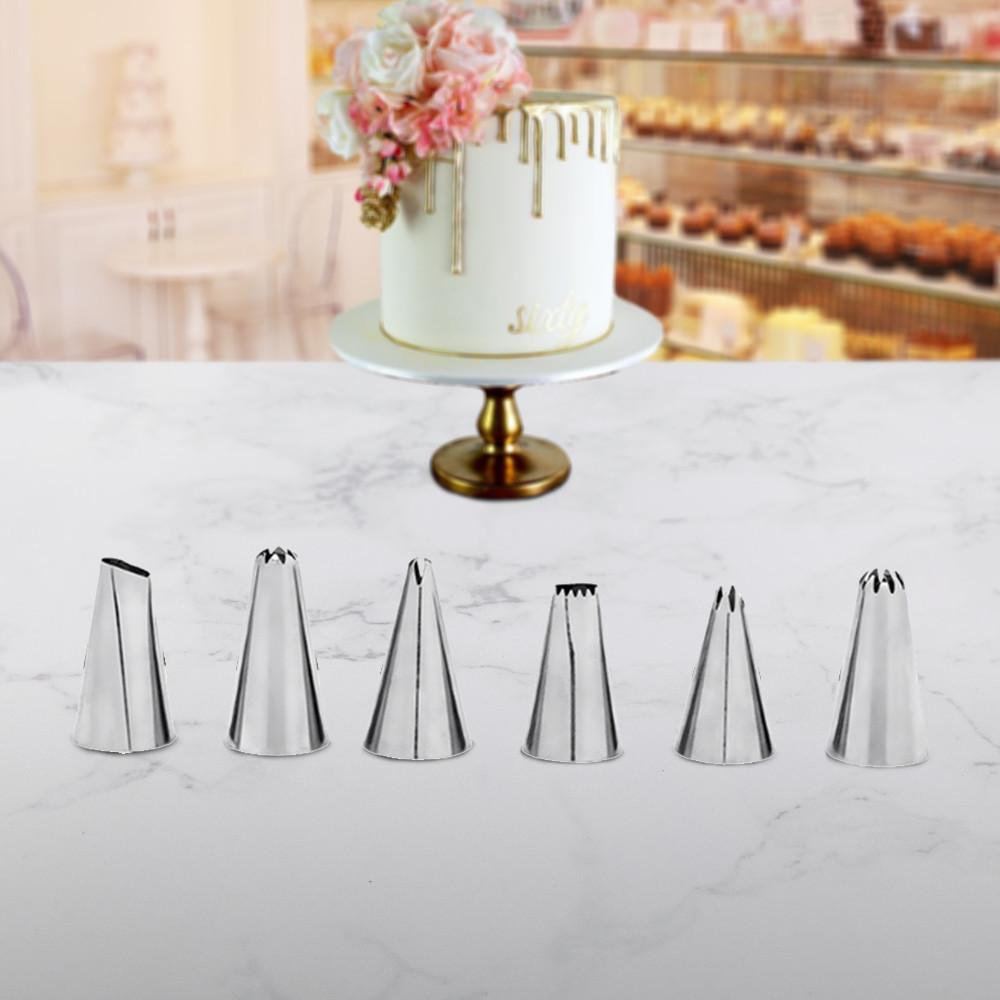 Conjunto 6Pcs Bico P/Confeitar Glace 4,7Cm