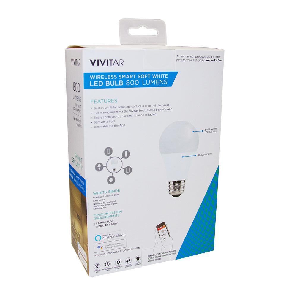 Lâmpada LED WiFi Vivitar LB-95 800 Lumens Branca