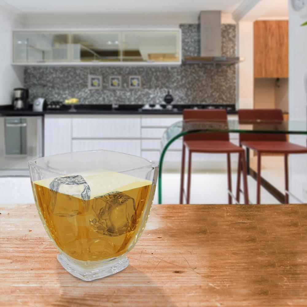 Conjunto com 6 copos cristal ecológico p/whisky Arezzo 320ml