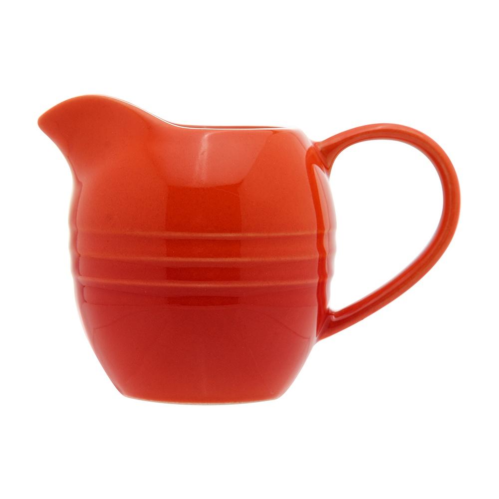 Cremeira de cerâmica retrô laranja 12,5x8x9cm