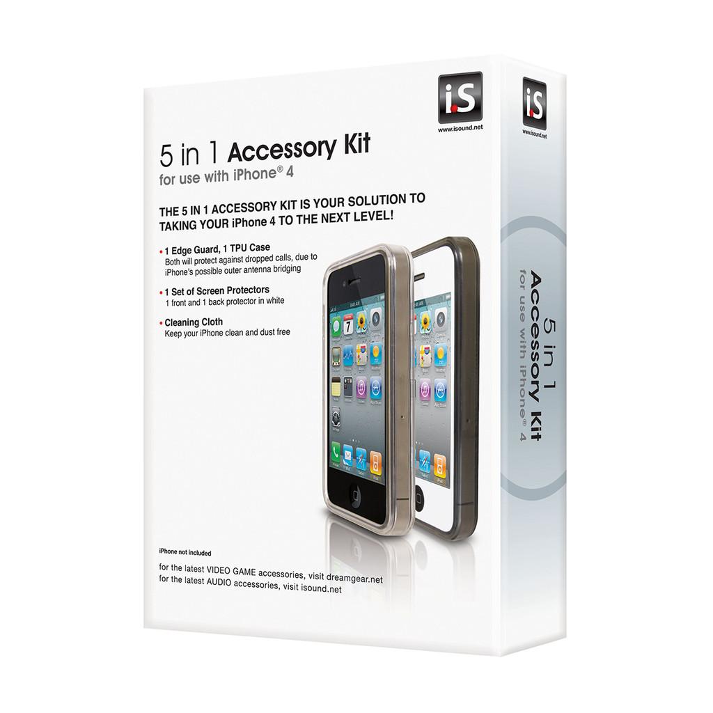 Conjunto de 5 acessórios para iPhone 4