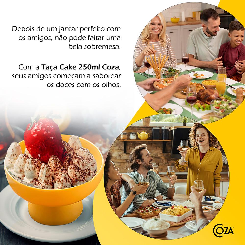 Taça Cake 11,6 x 11,6 x 7,2 cm 250 ml - Amarela Coza