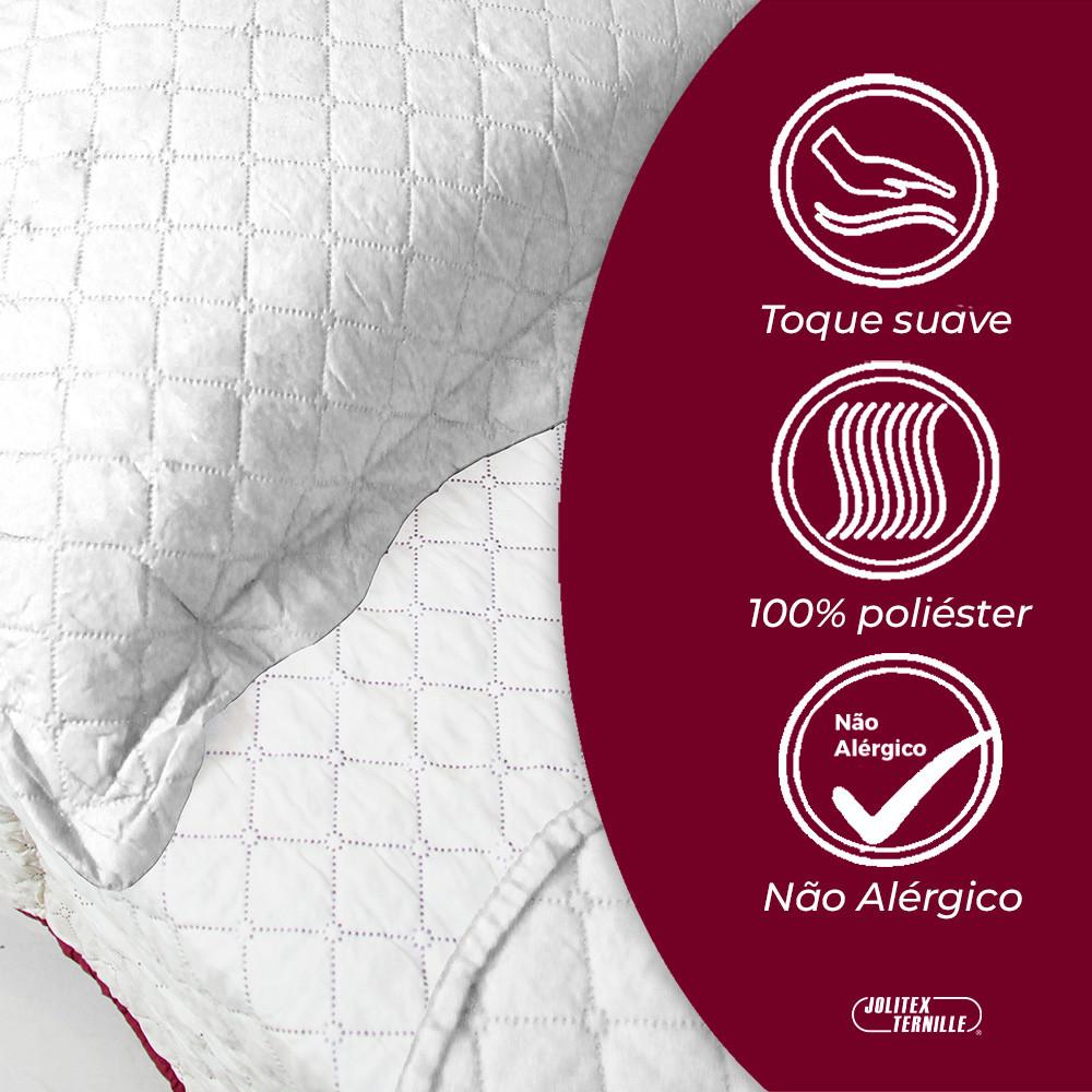 Colcha King Dyuri Com Toque De Sofisticação E Conforto E Porta Travesseiro