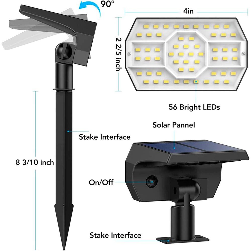 Conjunto 6 Luminárias LED energia Solar para uso externo