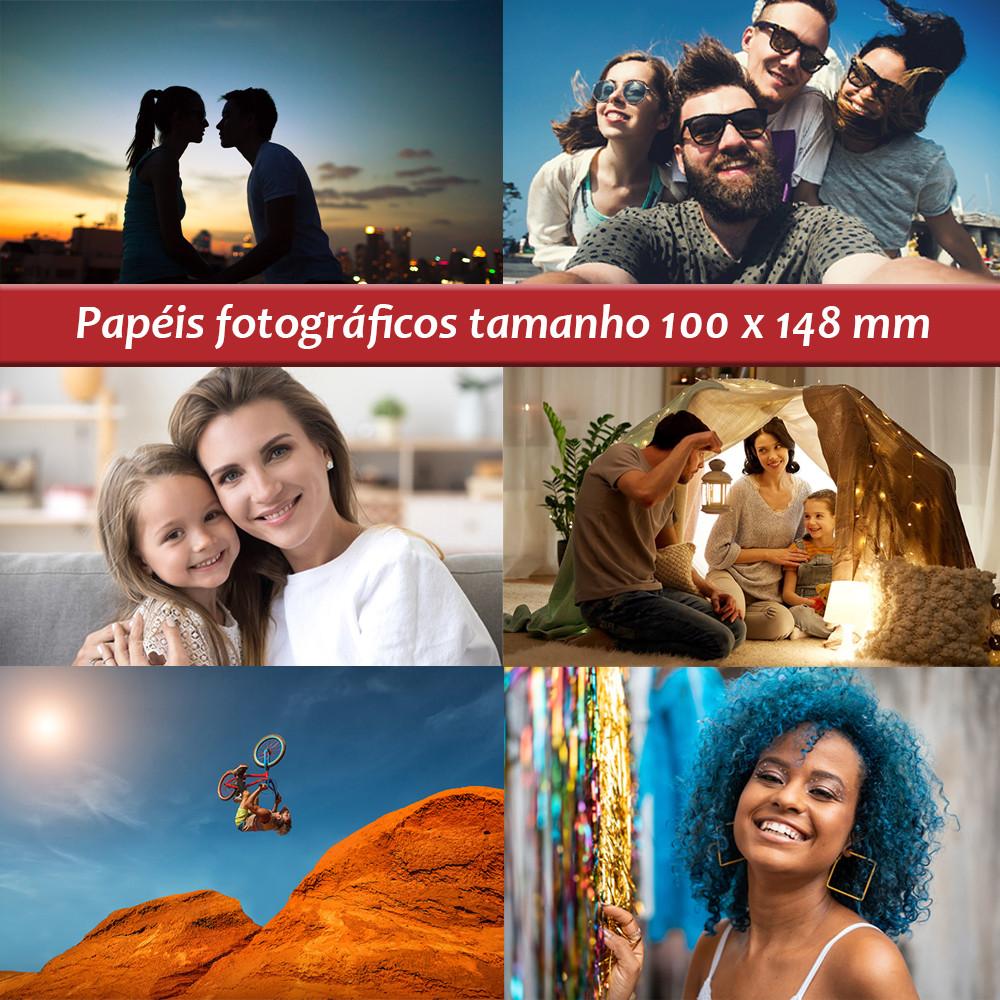 Kit Contendo 3 Toners E 108 Papéis Fotográficos Impressões E Recordações