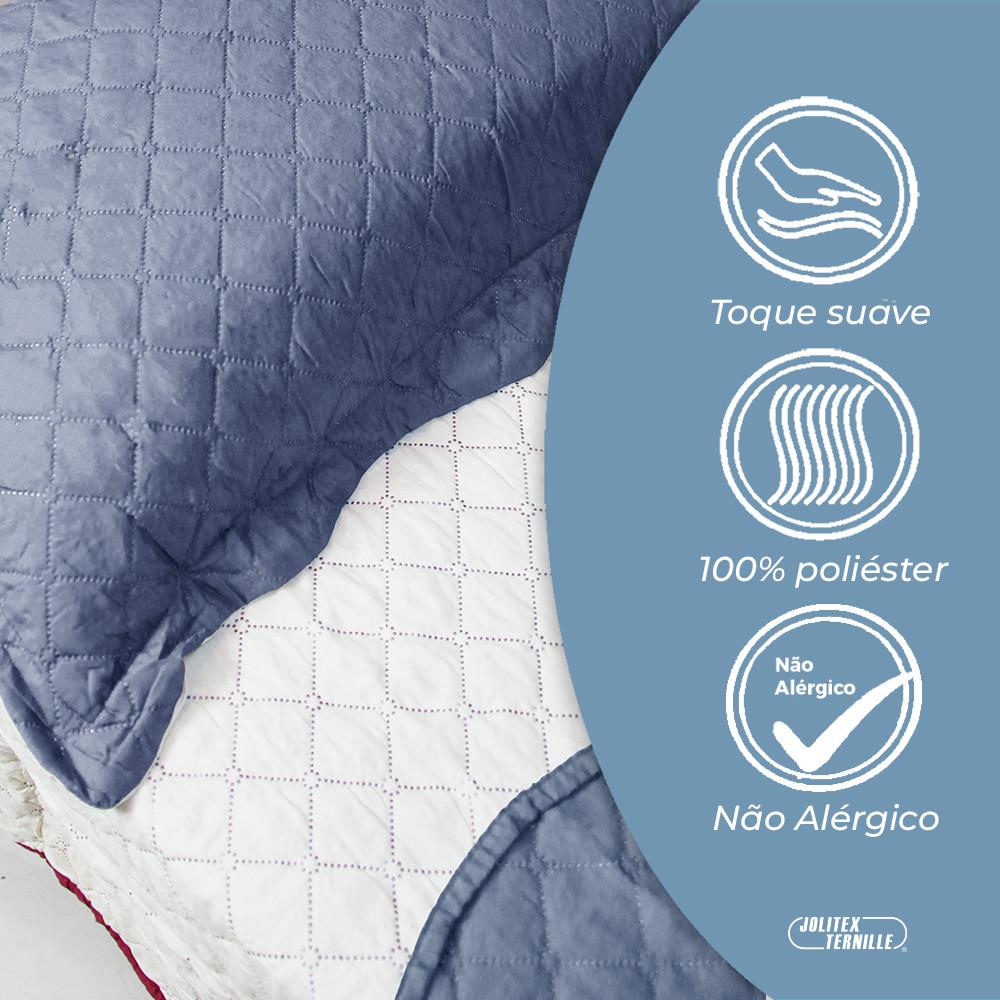 Colcha King Dyuri Com Toque De Sofisticação E Conforto E Porta Travesseiro