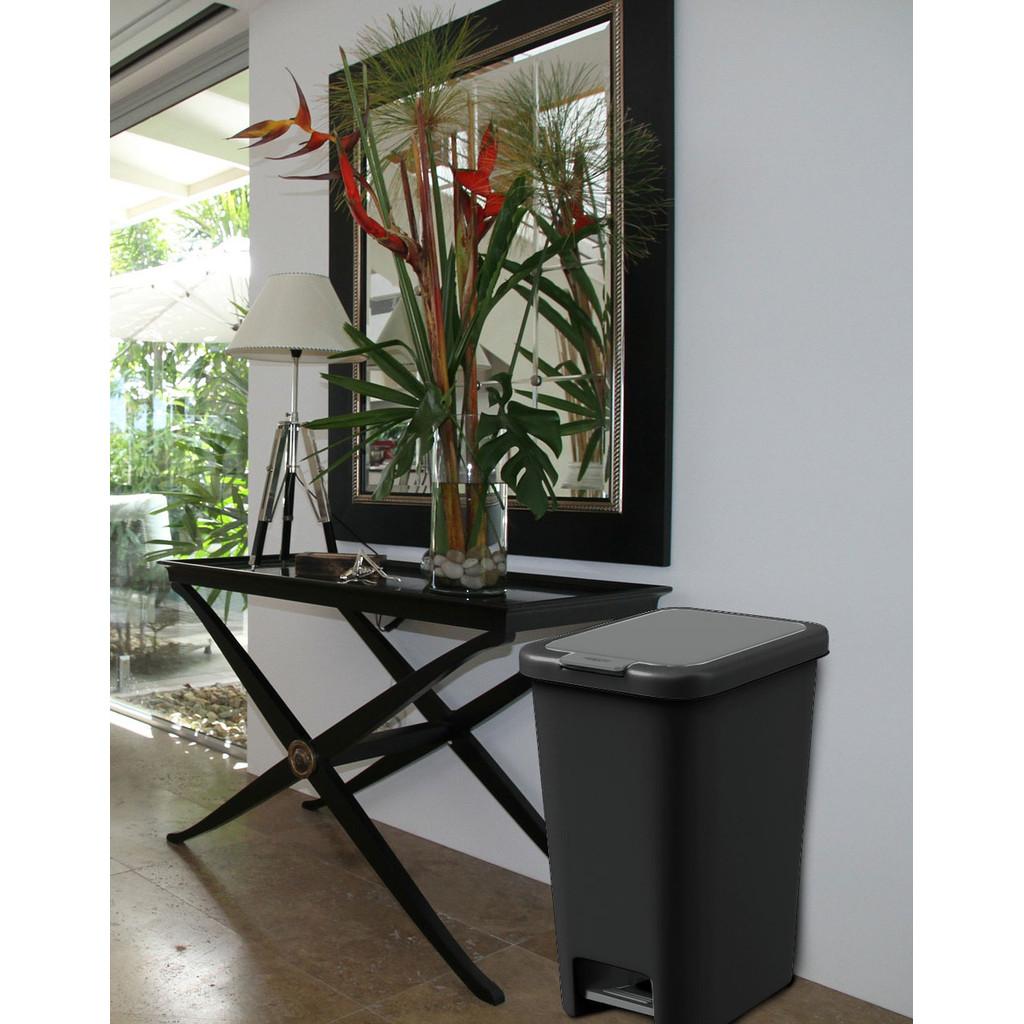 Lixeira com Pedal 20 L Double Coza 34,2 x 25 x 43,5 cm - Preta