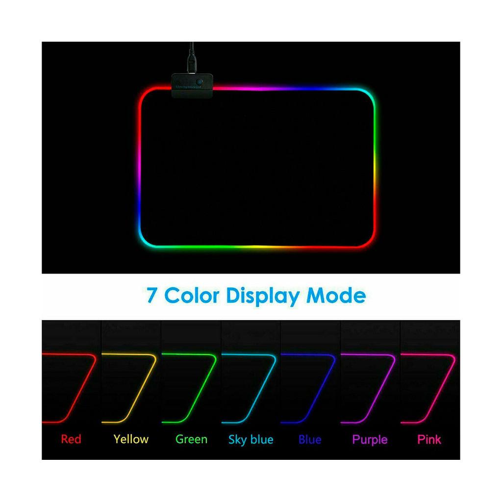 Led Gaming Mouse Pad com 12 modos de cores