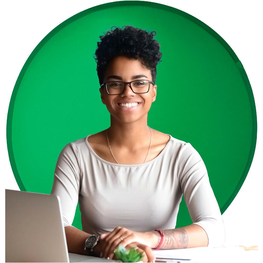 Fundo verde portátil e dobrável Vivitar com 142cm de diâmetro para cadeira